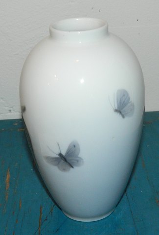 Royal Copenhagen vase with decoration of butterflies