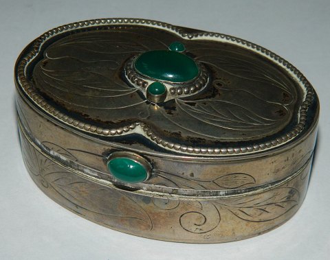 Lidded bowl in silver by Holmstrup - Denmark c. 1940