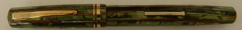 Green marbled / gray striped Wahl Eversharp fountain pen 1940