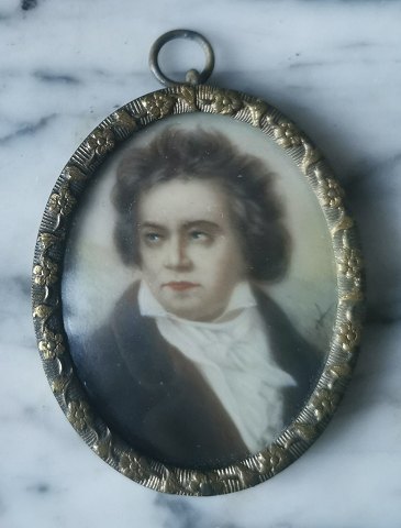 Miniature portrait of Ludwig van Beethoven