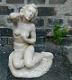 Glaseret figur fra Saxbo af nøgen kvinde af ubekendt kunst 
