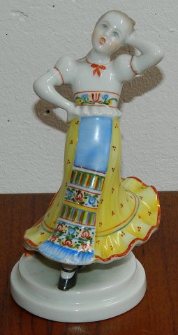 Figure of dancing woman from Herend, Hungary