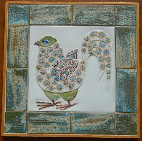 Bente Koele: Royal Copenhagen relief in earthenware with bird