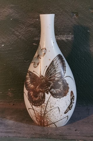 Royal Copenhagen vase with butterflies by Nils Thorsson