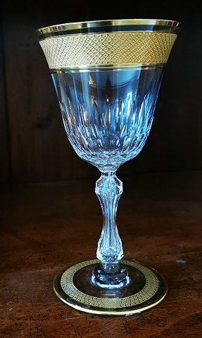 Krystalglas med slibninger og guldkant