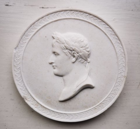 Napoleon portrait in relief on Royal Copenhagen plate