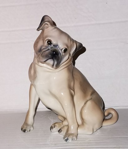 Bing & Grondahl figurine in porcelain of seated pug