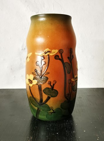 Pottery vase with flower decoration from Peter Ipsen