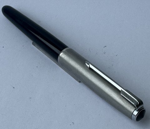 Black Parker 51 fountain pen with steel cap