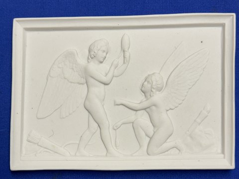 Thorvaldsen: Royal Copenhagen platte “Amor og Hymen spinder livets tråd