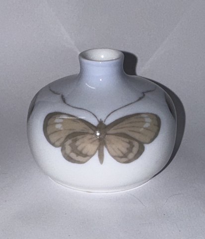 Art nouveau: Miniature vase med sommerfugle fra Royal Copenhagen