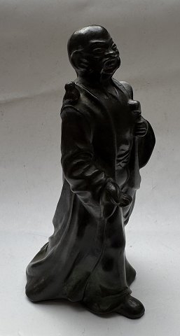 Broncepatineret figur af Kejseren med Nattergalen