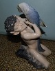 Royal Copenhagen Pan figure with parrot