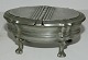 Salt cellar in pewter on four feet 19th. century