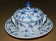 Butter jar in Royal Copenhagen blue  Fluted porcelain