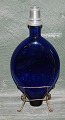 Engelsk jagtflaske i blåt glas 19. århundrede